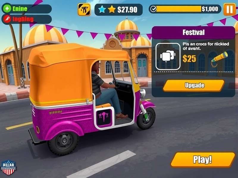 Rickshaw Racing Aces gameplay screenshot